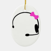 Vrouw Gamer Keramisch Ornament (Voorkant)