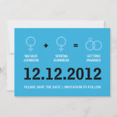 Vrouw Gay Marriage Save the Date (Voorkant)