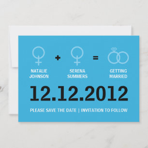Vrouw Gay Marriage Save the Date