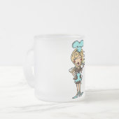 Vrouw gebak - Blond T-shirts en cadeaus Matglas Koffiemok (Voorkant links)