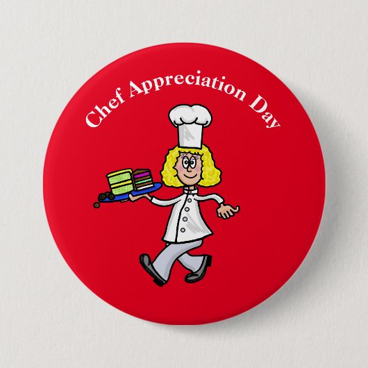 Vrouw gebak Button voor waardering (Voorkant)