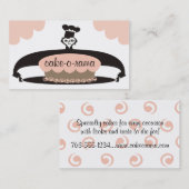 Vrouw gebak in de gistgebak visitekaartje (Voorkant / Achterkant)