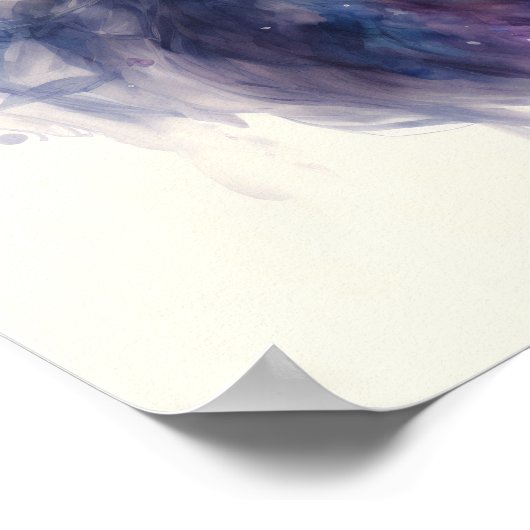 Vrouw geconfronteerd met Abstracte Waterverf Poster (Hoek)