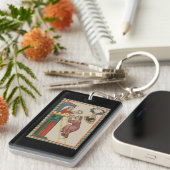 Vrouw geeft geschenk aan vrijer, 14e eeuw sleutelhanger (Voorkant Rechts)