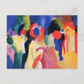 Vrouw Geel Jas August Macke Briefkaart (Voorkant)