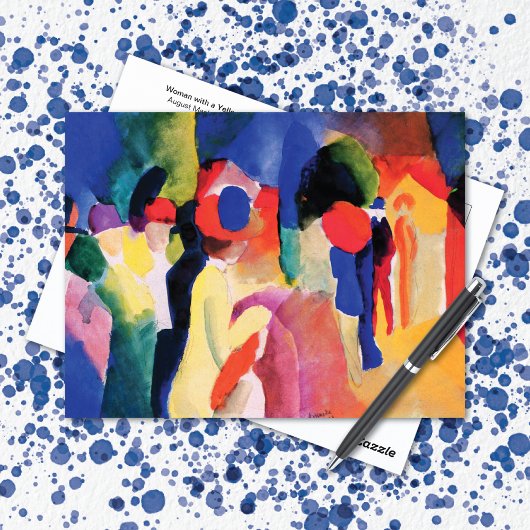 Vrouw Geel Jas August Macke Briefkaart