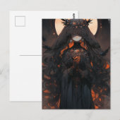 Vrouw Gekleed in Zwart Briefkaart (Voorkant / Achterkant)