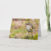 Vrouw Gele-bruine Warbler Bedankkaart (Voorkant)