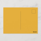 Vrouw Gele Jurk Witte Bloem Briefkaart (Achterkant)