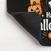 Vrouw gelukkig Halloween hond Muismat (Hoek)
