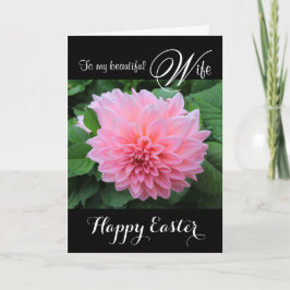 Vrouw / Gelukkig Pasen - Mooie Roze Dahlia Feestdagen Kaart