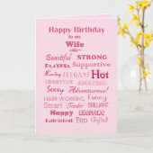 Vrouw Gelukkige Verjaardag Woorden van Lof Kaart (Gele Bloem)