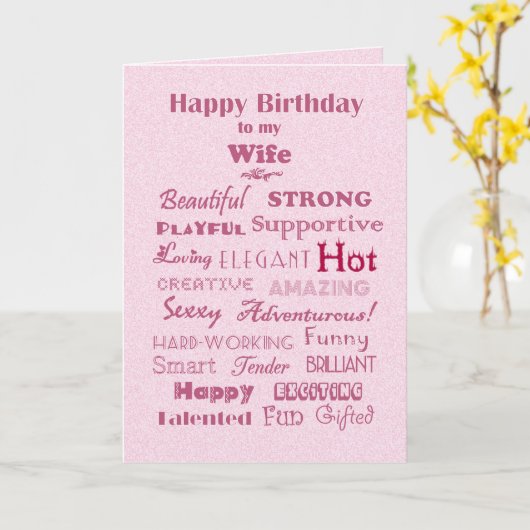 Vrouw Gelukkige Verjaardag Woorden van Lof Kaart (Gele Bloem)