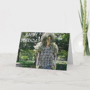 Vrouw gemaakt van Succulents Birthday Card Kaart