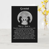 Vrouw Gemini Zodiac Happy Birthday Kaart (Gele Bloem)