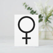 Vrouw Gendersymbool Briefkaart (Staand voorkant)