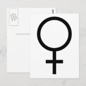 Vrouw Gendersymbool Briefkaart (Voorkant / Achterkant)