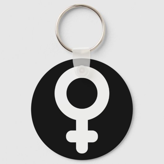 Vrouw Gendersymbool Cool Simple Minimalist Sleutelhanger (Voorkant)