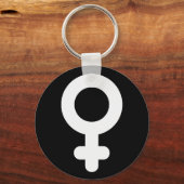 Vrouw Gendersymbool Cool Simple Minimalist Sleutelhanger (Voorkant)
