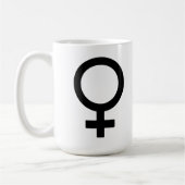 Vrouw Gendersymbool Koffiemok (Links)