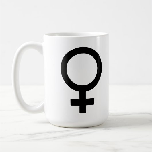 Vrouw Gendersymbool Koffiemok (Links)