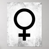 Vrouw Gendersymbool Poster (Voorkant)