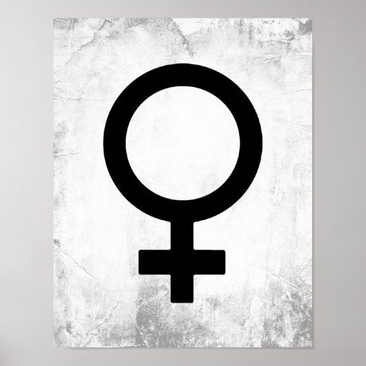 Vrouw Gendersymbool Poster (Voorkant)