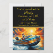 Vrouw Genieten van Ocean Breeze PARTY Kaart (Voorkant)