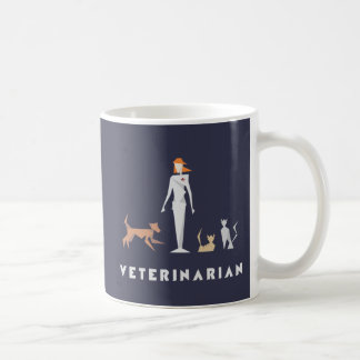Vrouw Geometrische dierenarts Koffiemok