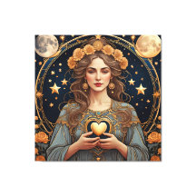 Vrouw Gepassioneerd Hart - Tarot