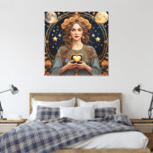 Vrouw Gepassioneerd Hart - Tarot Canvas Afdruk (Insitu (Slaapkamer))