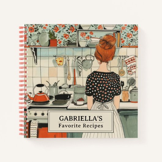  vrouw gepersonaliseerde recept Notitieboek (Voorkant)