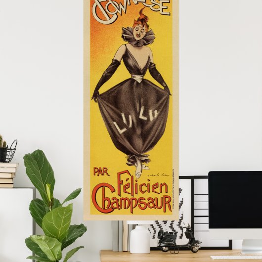 vrouw, gesloten act verticale banner poster (Thuiskantoor)