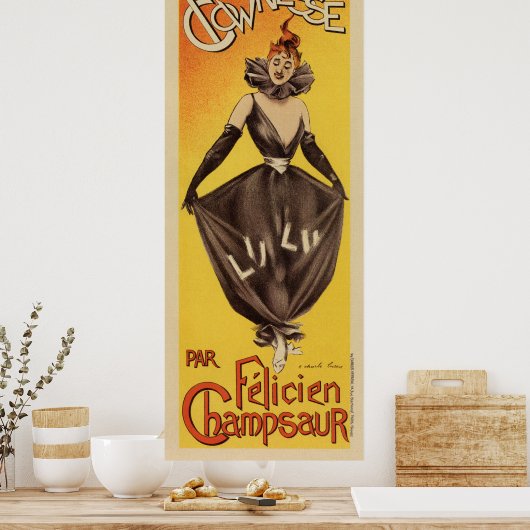  vrouw, gesloten act verticale banner poster (Keuken)
