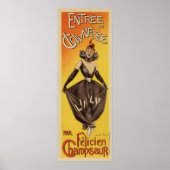 vrouw, gesloten act verticale banner poster (Voorkant)