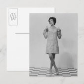 Vrouw Gesturing Briefkaart (Voorkant / Achterkant)