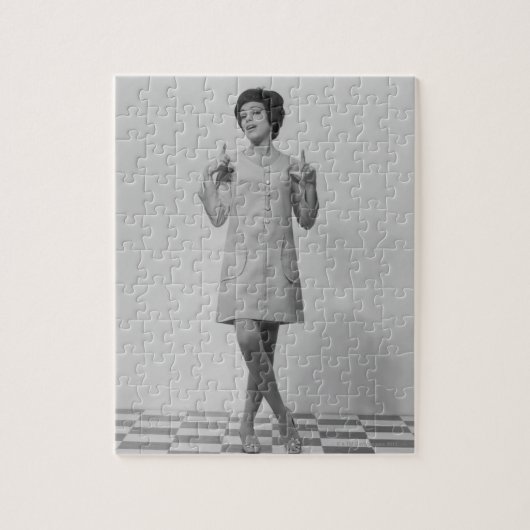 Vrouw Gesturing Legpuzzel (Verticaal)