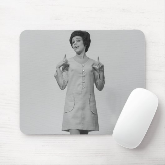 Vrouw Gesturing Muismat (Met muis)