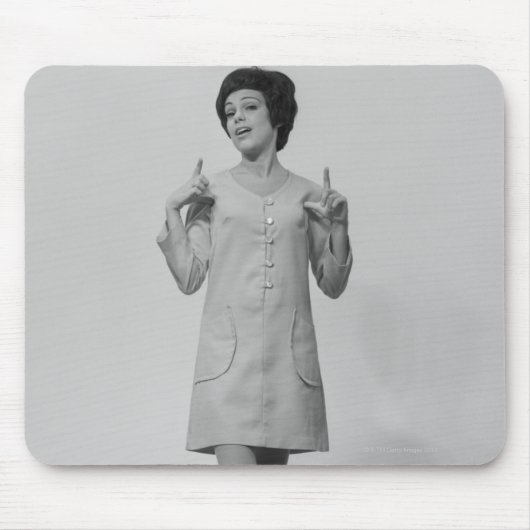 Vrouw Gesturing Muismat (Voorkant)