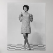 Vrouw Gesturing Poster (Voorkant)