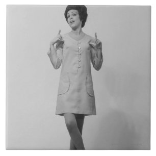 Vrouw Gesturing Tegeltje