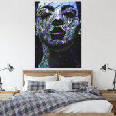 Vrouw geur van Lavendel Canvas Print (Insitu (Slaapkamer))