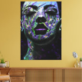 Vrouw geur van Lavendel Canvas Print (Insitu (Woonkamer))