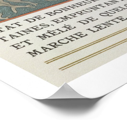 Vrouw gevolgd door een luipaard, illustratie van L Poster (Hoek)