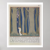 Vrouw gevolgd door een luipaard, illustratie van L Poster (Voorkant)