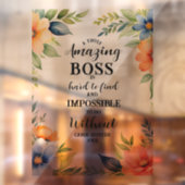 vrouw geweldige baas, beste bedankt gebaar raamsticker (Vel 2)