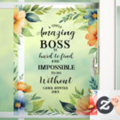 vrouw geweldige baas, beste bedankt gebaar raamsticker (Huis)