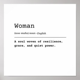 Vrouw – Geweven met kracht Poster