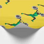 Vrouw Gewichtheffen Glossy Wrapping Paper Cadeaupapier