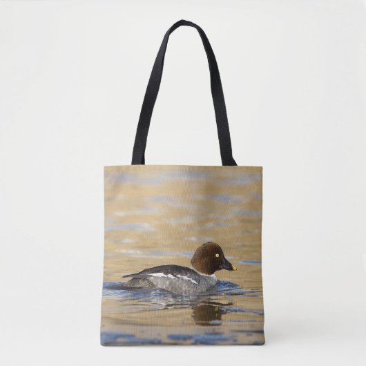 Vrouw gewone Goldenoogeend Tote Bag (Voorkant)